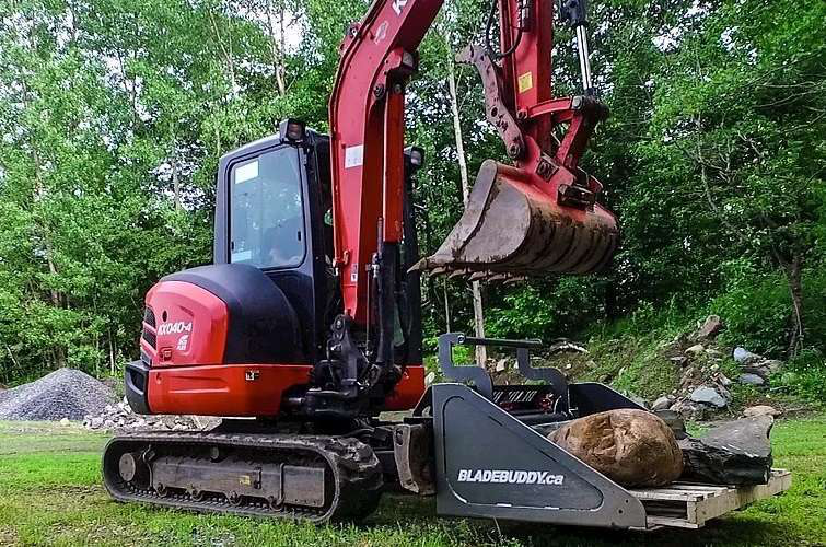Blade Buddy excavator skid steer bucket