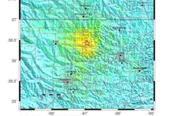 Oklahoma 2016 earthquake intensity ShakeMap