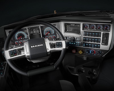 The new interior on Mack’s Granite and Pinnacle models.
