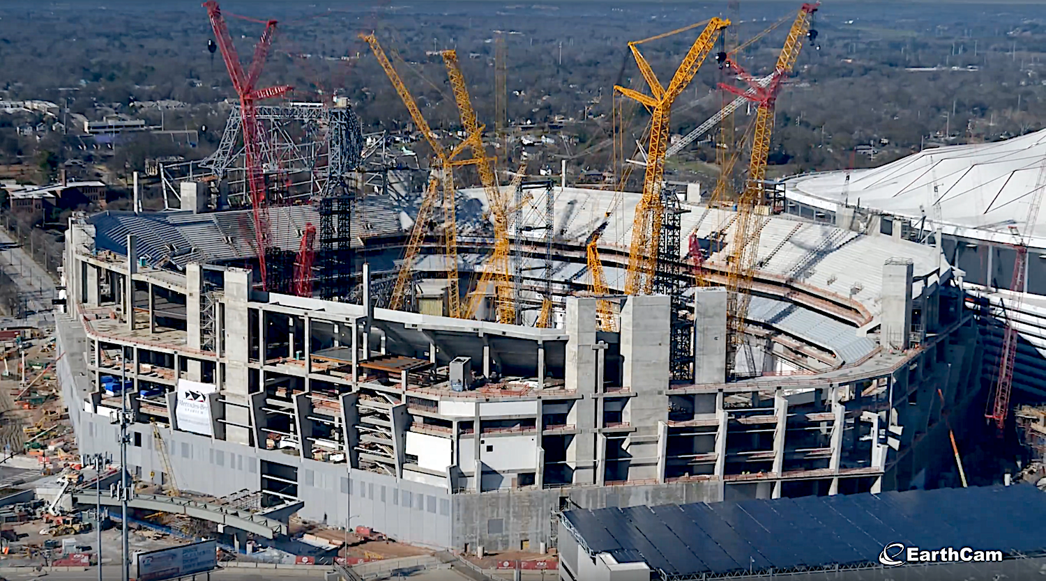 Atlanta Mercedes-Benz Stadium construction