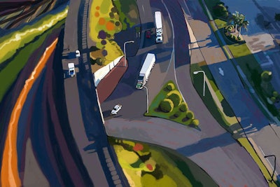 Overpass And Trucks Massive