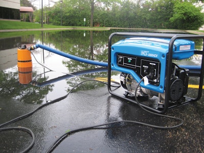Pumps like this one – used during heavy flooding in Louisiana in 2016 – are in high demand in flood-damaged areas in Texas.