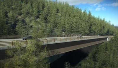 The new Pfeiffer Canyon Bridge was replaced in eight months, a project that Caltrans says would normally take several years. Photo courtesy of Caltrans