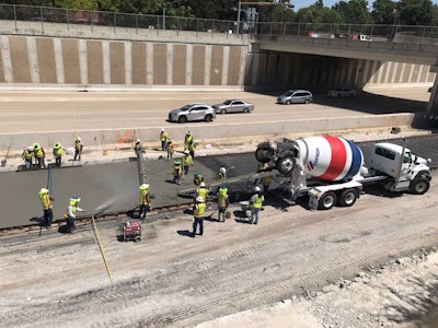 Cemex USA provides concrete for emergency repairs to Beltway 8 in Houston after Hurricane Harvey.
