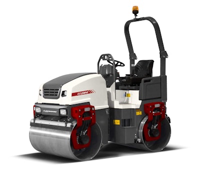 Dynapac’s new CC1200VI compact asphalt tandem roller will be among the first machines to feature the company’s new color scheme.