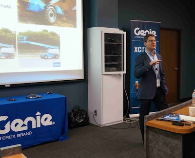 “I’ve been at Genie for 23 years, and I can tell you I’ve never felt as much competitive pressure as I feel right now,” company President Matt Fearon said October 17 at a press event at the Oklahoma City plant. Photo by Don McLoud