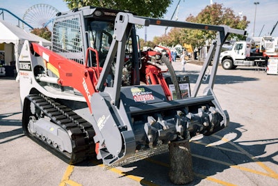 The new Battle Ax design features depth gauges that prevent the attachment from engaging too much material at one time.