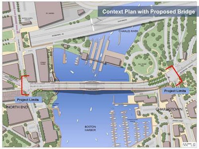 A rendering of the planned replacement of Boston’s Charlestown Bridge.