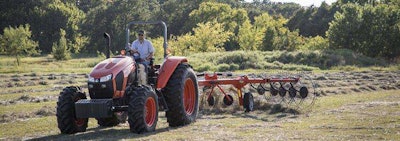 M6S-111 open-station ROPS diesel tractor.