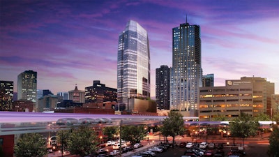 An artist’s rendering of the planned Arrivo high-speed transit system in Denver. By Nick Harper (CIG)