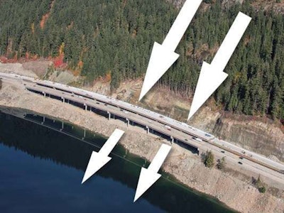 The new I-90 avalanche bridge. Photo: WSDOT.