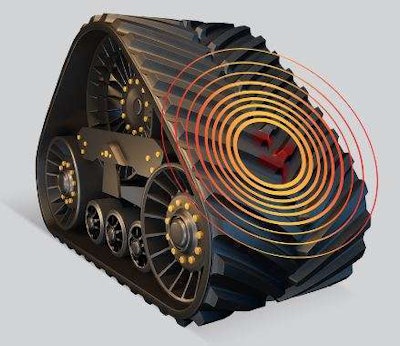 Continental’s Trackman embedded microchip will send track condition information to tractor operators.