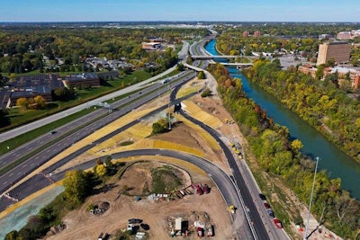 A view of the recently completed I-390 project in Monroe County, New York. Source: NYSDOT