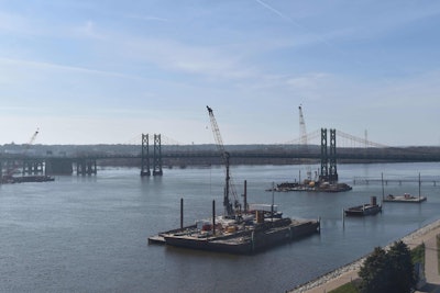 A project progress photo from Dec. 4. Photo: EarthCam via Iowa DOT