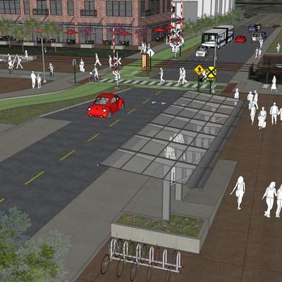 This is a view inside an augmented-reality OWL viewer provided to help Santa Cruz residents become informed about transportation options in their community. Source: Santa Cruz County Regional Transportation Commission