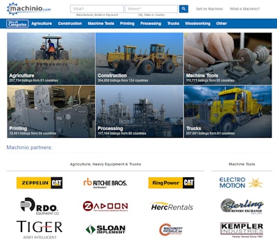 Machinio wants to be the Google of construction equipment. The service works closely with dealers, featuring several of them on its homepage.