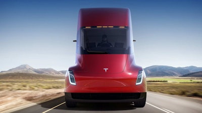 The Tesla Semi gets 500 miles of range on a single charge.