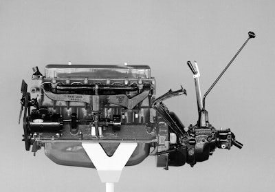 1929 Chevrolet 194-cubic-inch (3.2L) overhead-valve inline six-cylinder engine, rated at 46 horsepower and approximately 120 lb-ft of torque, matched with three-speed manual transmission