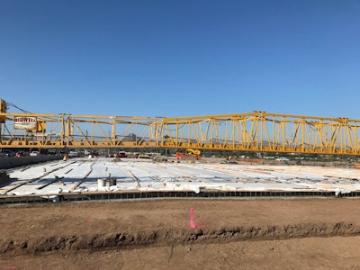 On Interstate 19 in Tucson, the Ajo Way (State Route 86) bridge deck pour. After crews poured the new bridge deck in mid December, the first phase of the project, which also includes widening Ajo Way and improved exit ramps at Ajo Way and Irvington Road, remains on schedule for completion in the spring.