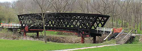 Cedar covered bridge burned