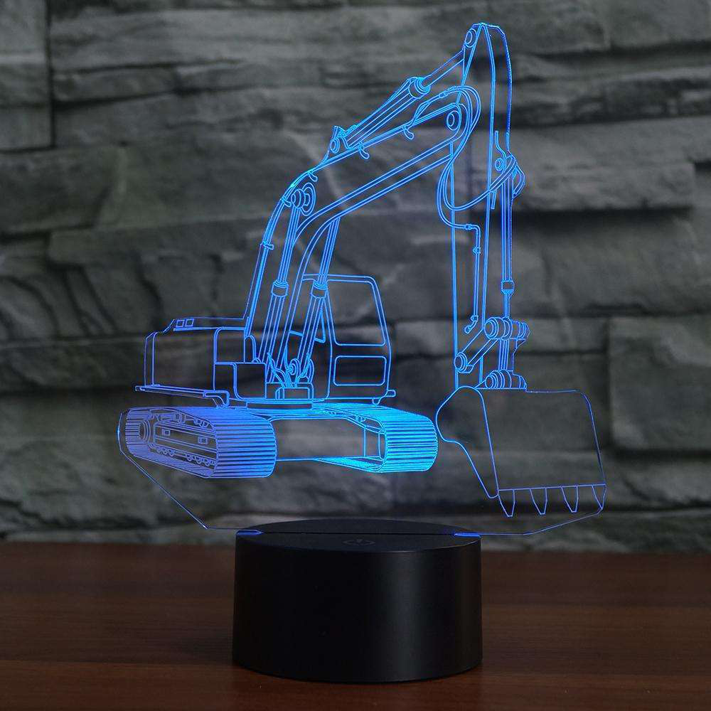 Excavator lamp blue