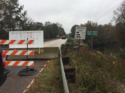 This bridge in Florida is scheduled to reopen December 15 after being closed September 19 when inspection divers discovered damage from Hurricane Irma. Photo by Florida Highway Patrol