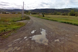 Gravel road off Klondike Highway Yukon