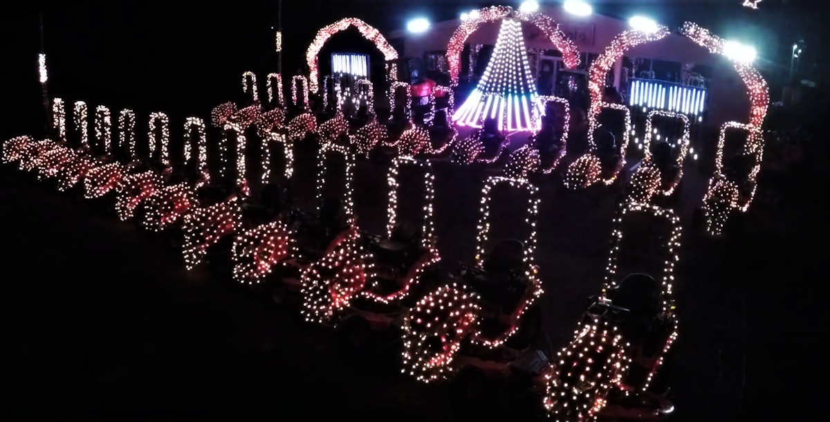 Pa. dealer combines equipment and Christmas lights for huge annual show