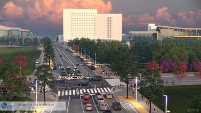 Oklahoma City Boulevard rendering by ODOT