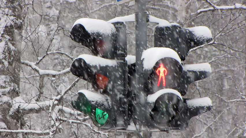 Traffic Signals Snow
