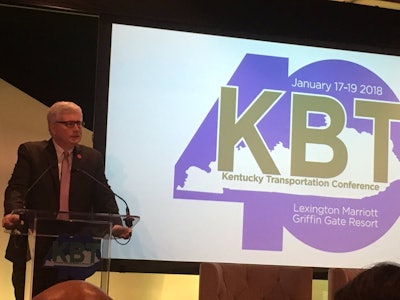 Kentucky Transportation Cabinet Secretary Greg Thomas presents the 2018 Recommended Highway Plan.