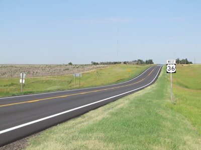 US 36 project in Decatur County. Photo courtesy KDOT.