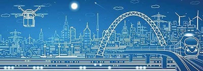 This illustration is from AEM’s Infrastructure Vision 2050 competition in 2016. The contest promoted the thought-leadership initiative that continues to focus on the need for an infrastructure bill. It’s among advocacy efforts by the Association of Equipment Managers, which commissioned a poll following Trump’s state of the union speech.