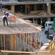 Commercial construction site stock