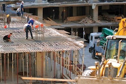 Commercial construction site stock