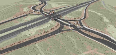A rendering of the future Kyle Canyon interchange on U.S. 95 in Las Vegas.