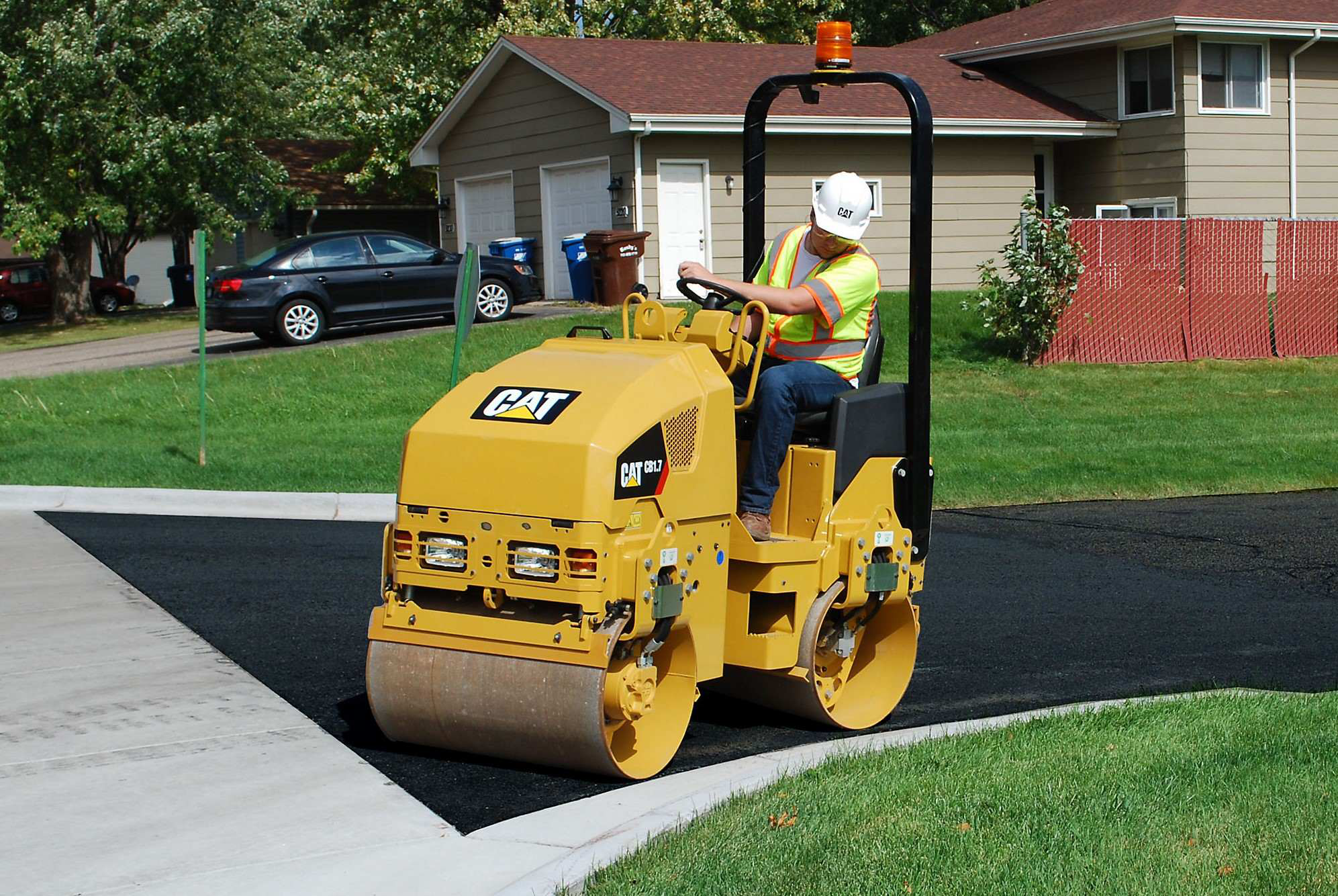 Caterpillar CB1.7 utility compactor better