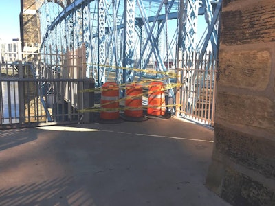 Along with vehicular traffic, the pedestrian walkway will also be closed.