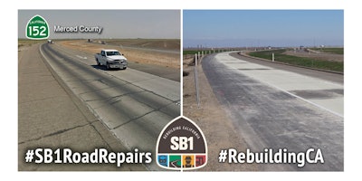 Caltrans promotes various projects on social media being funded with the state’s new gas tax, such as the recent repaving of State Route 152, to show the public how the money is being spent. The funding comes from SB1, passed by the state legislature in April 2017, to infuse $54 billion for transportation projects over the next 10 years.