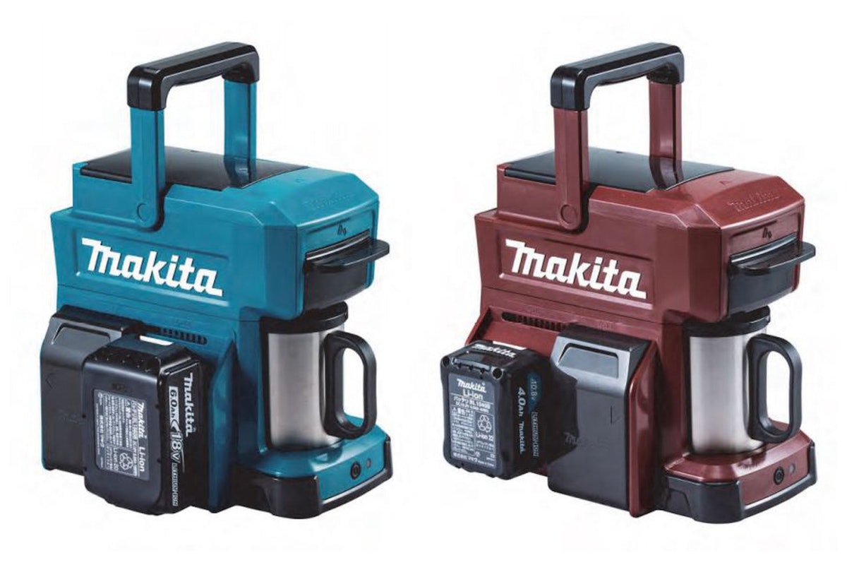 This rugged Makita coffee maker runs off your power tool batteries