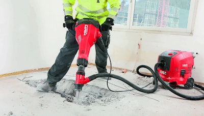 Hilti’s VC series of vacuums can be used for dry applications such as drilling and hammering and wet applications that involve removing slurry, such as coring.