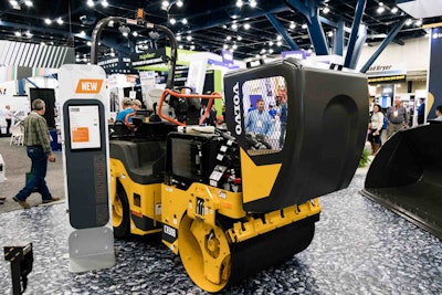 Volvo’s CR30B roller on display at World of Asphalt 2018.