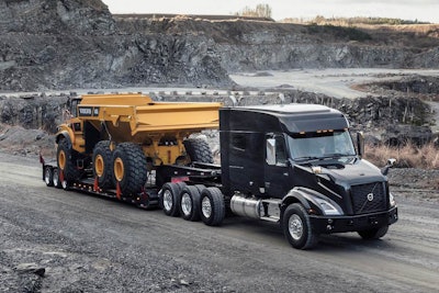 The new Volvo VNX series heavy haul trucks can pull up to 225,000 pounds with a 605 horsepower/ 2,050 ft.-lb. torque engine.