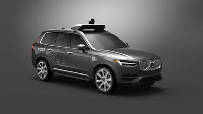 Uber is testing autonomous Volvo XC90 SUVs like this one in several U.S. cities.