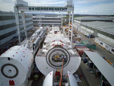 VDOT says new technology has made tunneling through the soft soils under Hampton Roads harbor feasible. The agency plans to soon hire a contractor to bring in a tunnel-boring machine, similar to “Chessie” (above), being used for the Chesapeake Bay Bridge-Tunnel expansion project.
