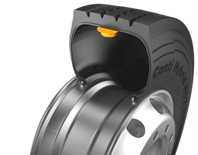 Continental’s ContiConnect uses wireless sensors placed inside the truck tires to send pressure data that is automatically displayed on mobile devices and laptops. The data are transmitted as soon as the truck comes in range of a yard reader station that is mounted at the fleet terminal.
