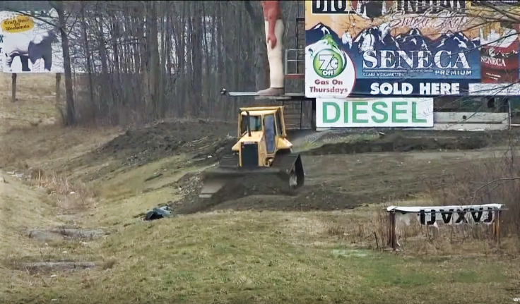 NY State thruway off ramp Seneca Nation