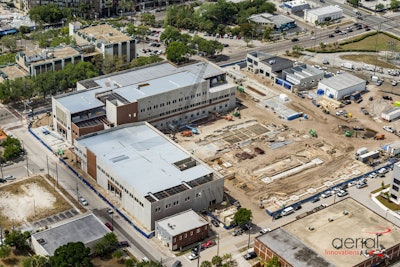 The jobsite of the new headquarters for the St. Petersburg Police Department before the crane collapse. Photo: St. Petersburg Police Department