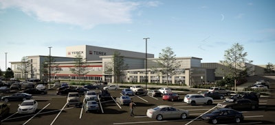 An architectural rendering of the future Terex Utilities plant in Watertown, South Dakota.
