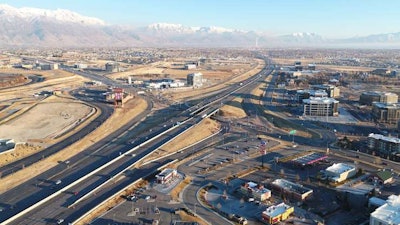 The I-15 Technology Corridor at Lehi, Utah, will be widened from four lanes to six in each direction.